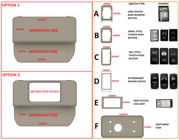 3rd Gen Tacoma CUSTOM LAYOUT switch panel